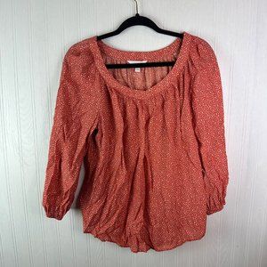Lauren‎ Conrad Orange rust colored blouse size small
